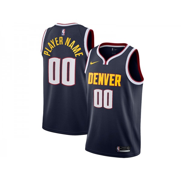 Denver Nuggets #00 Navy Swingman Custom Jersey