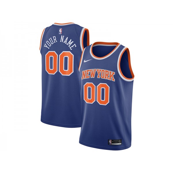 New York Knicks #00 Blue Icon Edition Swingman Custom Jersey