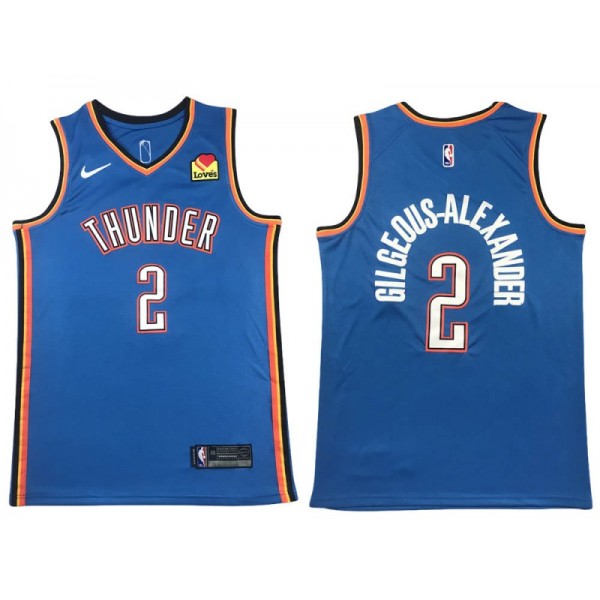 Oklahoma City Thunder #2 Shai Gilgeous-Alexander Blue Swingman Jersey