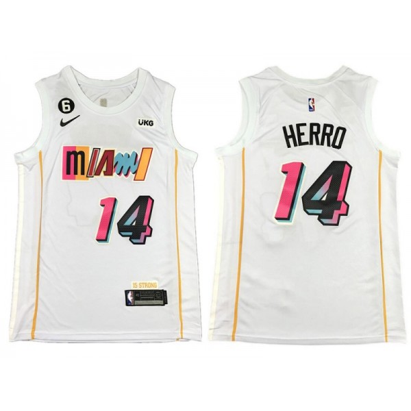 Miami Heat #14 Tyler Herro White 2022/23 City Edition Swingman Jersey