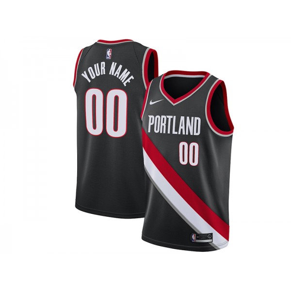 Portland Trail Blazers #00 Black Swingman Custom Jersey