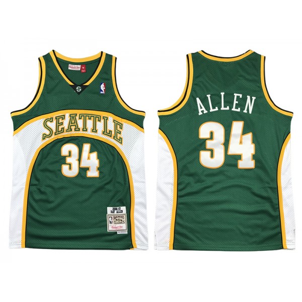 Seattle SuperSonics #34 Ray Allen Green 2006-07 Hardwood Classics Jersey