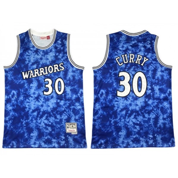 Golden State Warriors #30 Stephen Curry Galaxy Hardwood Classics Jersey