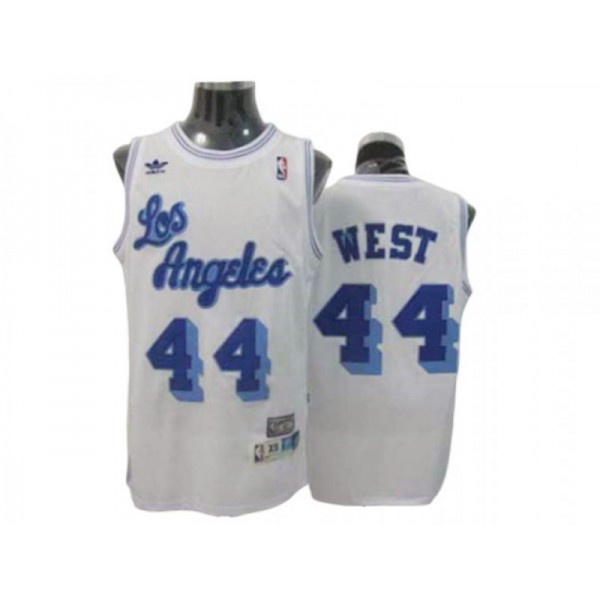 Los Angeles Lakers #44 Jerry West White Hardwood Classics Jersey