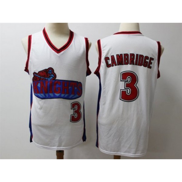 Like Mike Los Angeles Knights #3 Calvin Cambridge White Movie Basketball Jersey