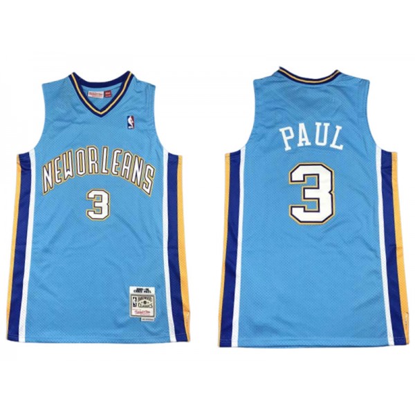 Hornets #3 Chris Paul Light Blue 2005/06 Hardwood Classic Jersey