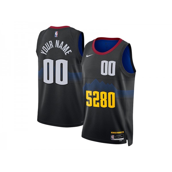 Denver Nuggets #00 Black 2023/24 City Edition Swingman Custom Jersey