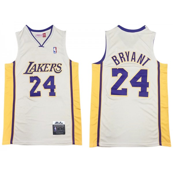 Los Angeles Lakers #24 Kobe Bryant Cream 2008/09 Hardwood Classics Jersey