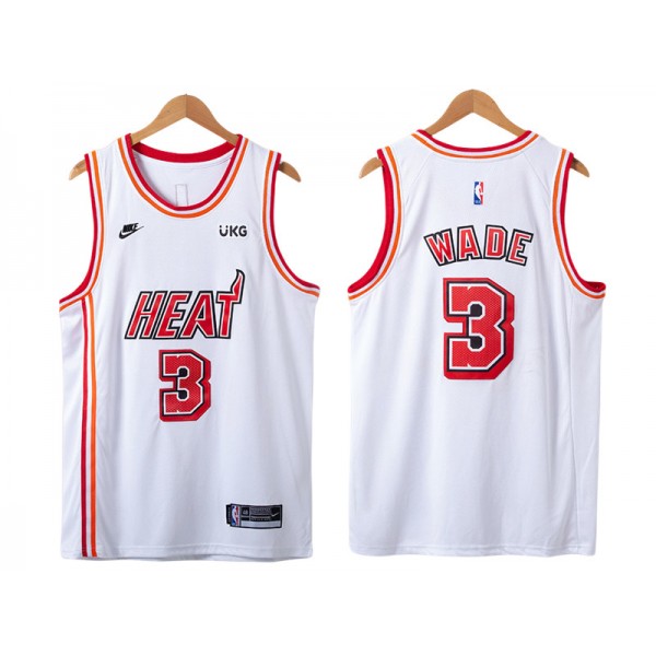 Miami Heat #3 Dwyane Wade 2022/23 White Classic Edition Swingman Jersey