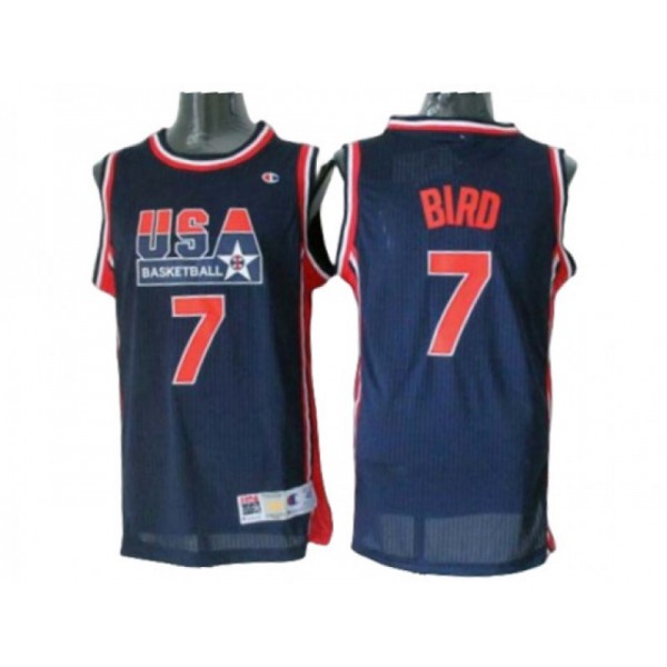 USA Basketball #7 Larry Bird 1992 Olympic Jersey - Navy/White