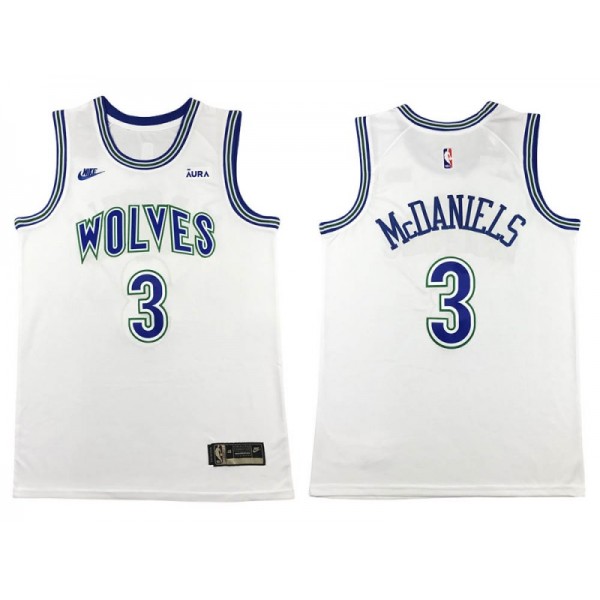 Minnesota Timberwolves #3 Jaden McDaniels 2023-24 White Classic Edition Swingman Jersey