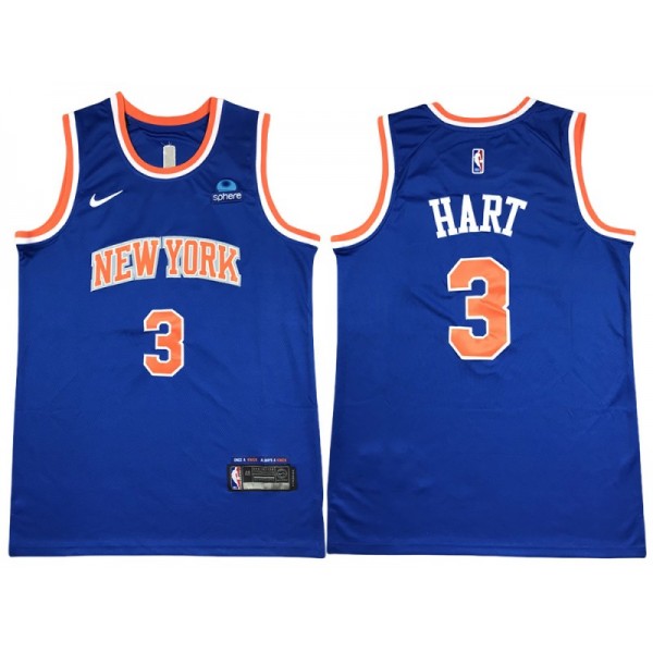 New York Knicks #3 Josh Hart Blue Swingman Jersey