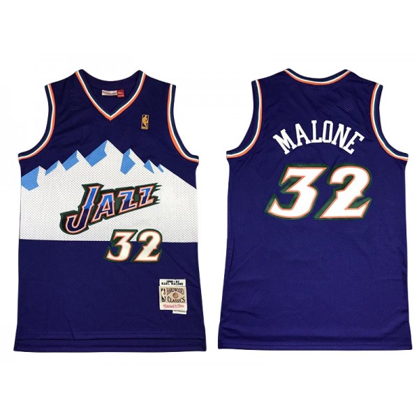 Utah Jazz #32 Karl Malone Purple 1996/97 Hardwood Classic Jersey