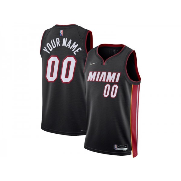 Miami Heat #00 Black Swingman Custom Jersey