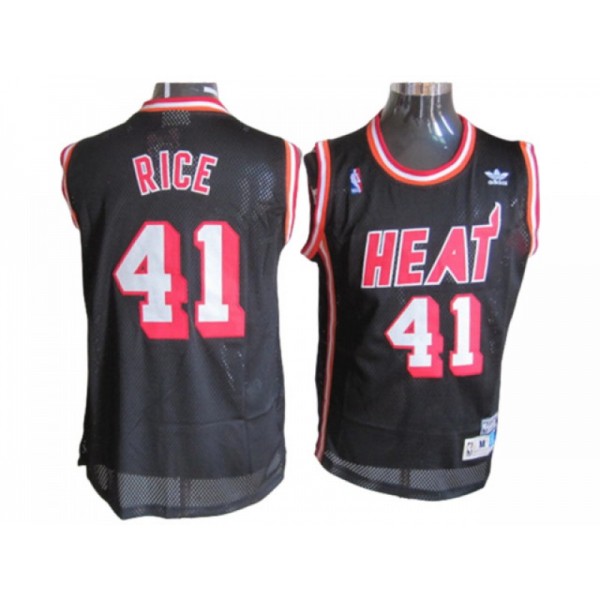 Miami Heat #41 Glen Rice Black Hardwood Classic Jersey