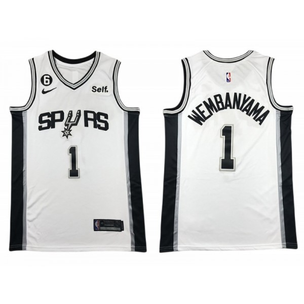 San Antonio Spurs #1 Victor Wembanyama White Swingman Jersey