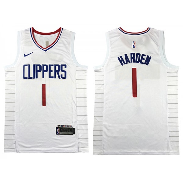 Los Angeles Clippers #1 James Harden White Swingman Jersey