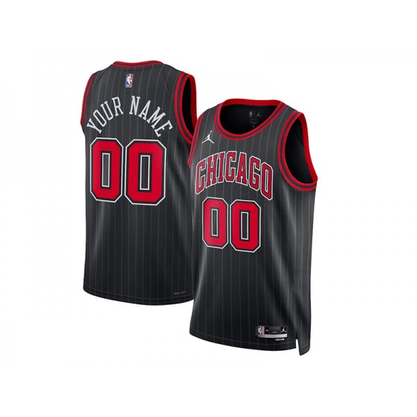 Chicago Bulls #00 Black Statement Edition Custom Jersey