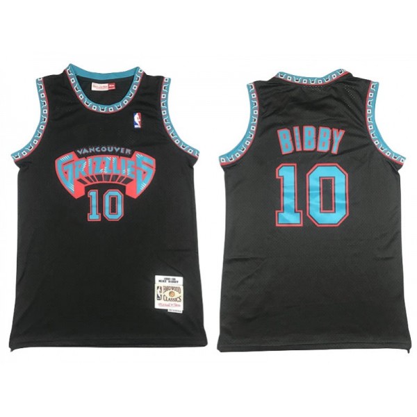 Vancouver Grizzlies #10 Mike Bibby Black 1998/99 Hardwood Classics Jersey