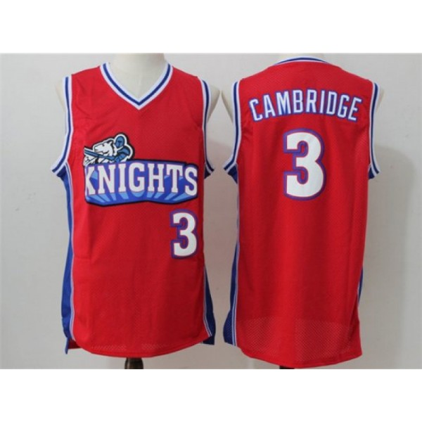 Like Mike Los Angeles Knights #3 Calvin Cambridge Red Movie Basketball Jersey