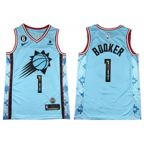 Phoenix Suns #1 Devin Booker 2022/23 Teal City Edition Swingman Jersey