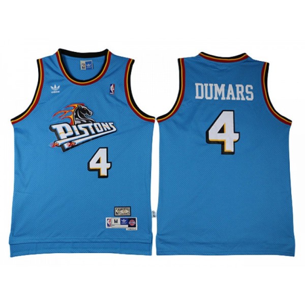 Detroit Pistons #4 Joe Dumars Light Blue 1988/89 Hardwood Classic Jersey