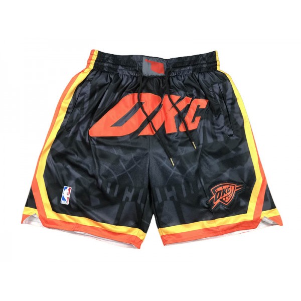 Oklahoma City Thunder "OKC" Black City Edition Basketball Shorts