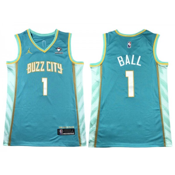 Charlotte Hornets #1 LaMelo Ball Teal 2023/24 City Edition Swingman Jersey