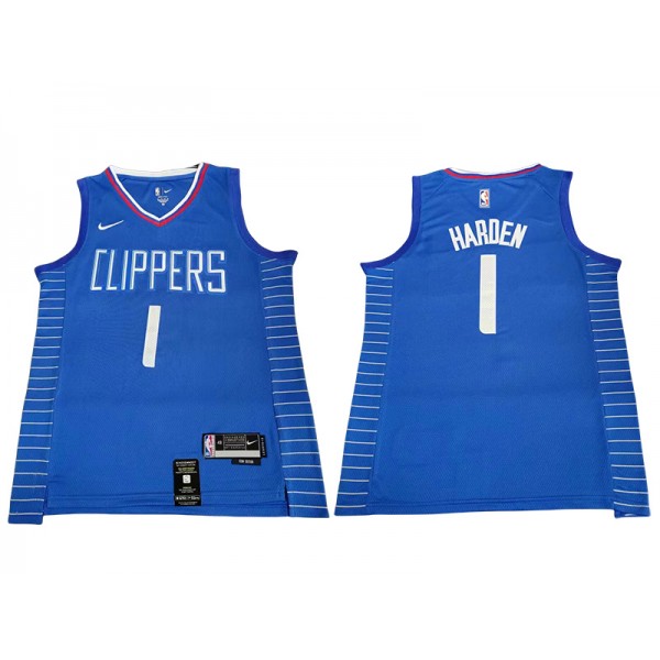 Los Angeles Clippers #1 James Harden Blue Swingman Jersey