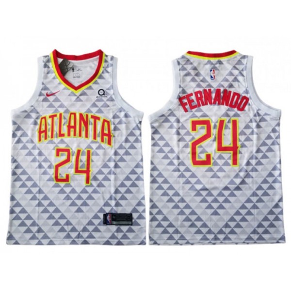 Atlanta Hawks #24 Bruno Fernando Whtie Association Edition Swingman Jersey