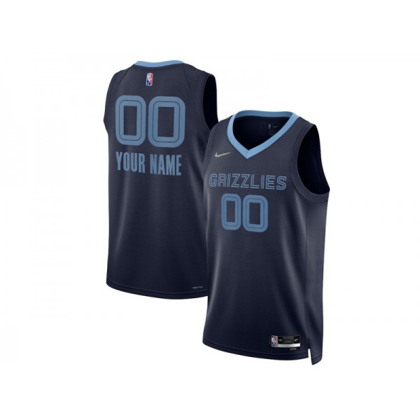 Memphis Grizzlies #00 Navy Swingman Custom Jersey