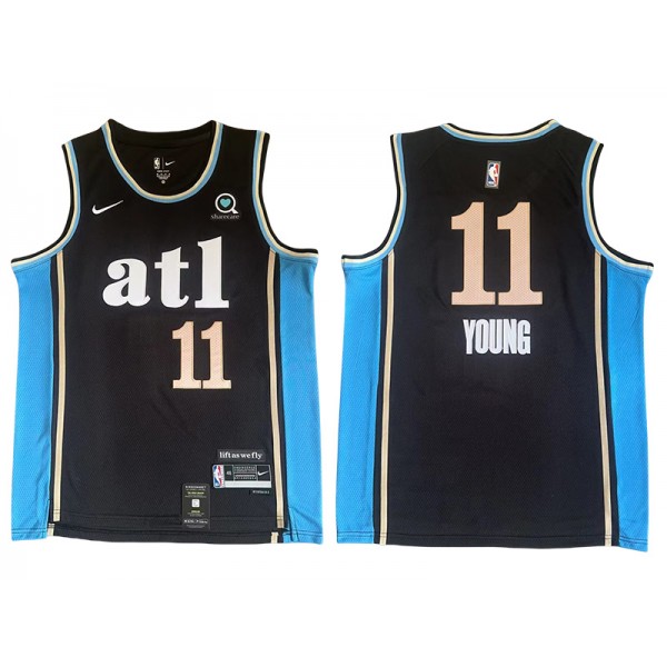 Atlanta Hawks #11 Trae Young Black 2023/24 City Edition Swingman Jersey