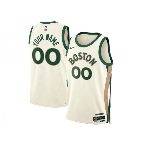 Boston Celtics #00 White 2023/24 City Edition Swingman Custom Jersey