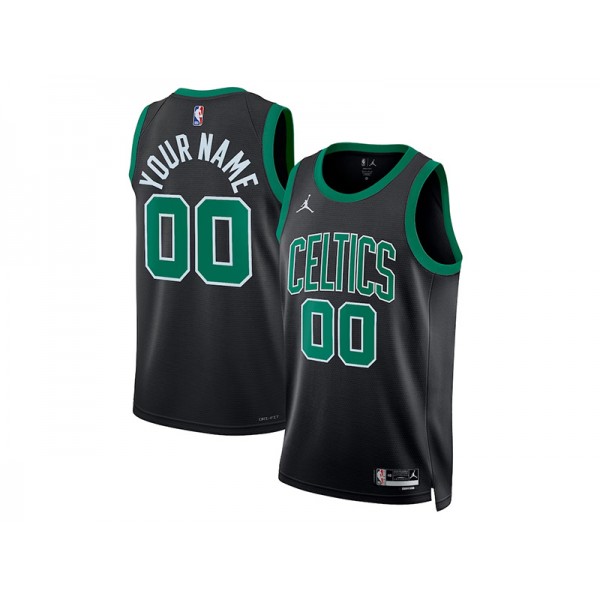 Boston Celtics #00 Black Statement Edition Swingman Custom Jersey