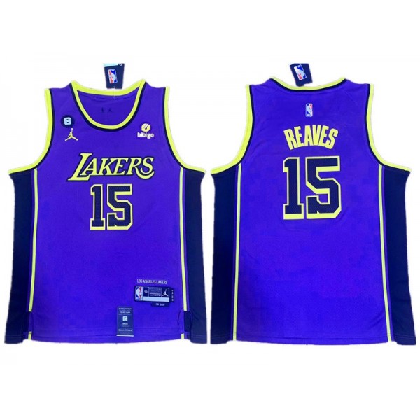 Los Angeles Lakers #15 Austin Reaves 2022-23 Purple Statement Swingman Jersey