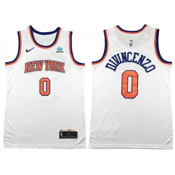 New York Knicks #0 Donte DiVincenzo White Swingman Jersey