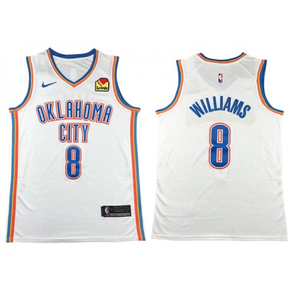 Oklahoma City Thunder #8 Jalen Williams White Swingman Jersey