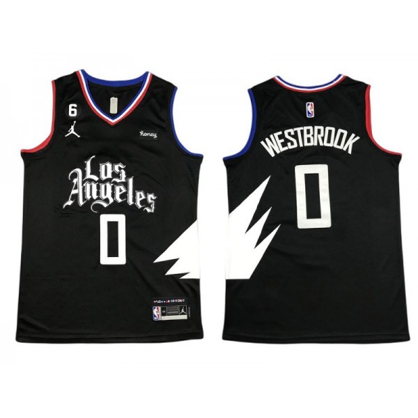 Los Angeles Clippers #0 Russell Westbrook 2022-23 Black Statement Edition Swingman Jersey