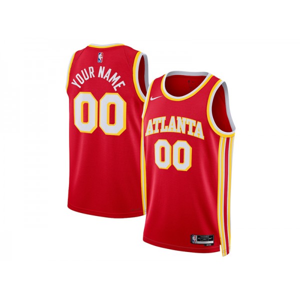 Atlanta Hawks #00 Red Icon Edition Custom Jersey