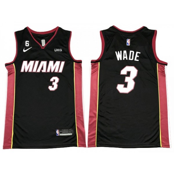 Miami Heat #3 Dwyane Wade Black Swingman Jersey