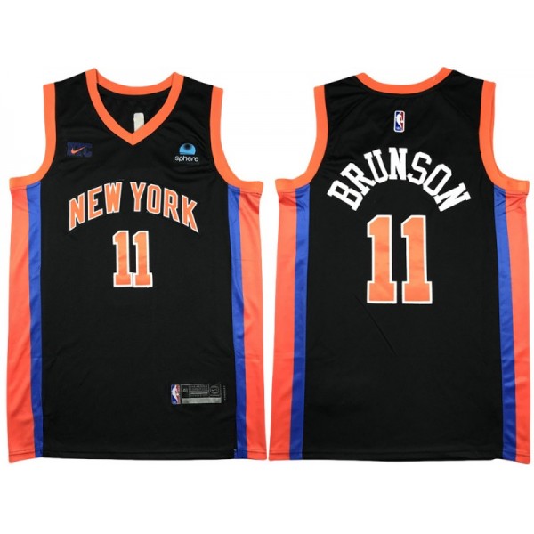 New York Knicks #11 Jalen Brunson Black 2022/23 City Edition Swingman Jersey