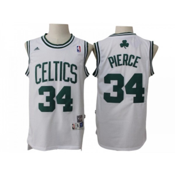 Boston Celtics #34 Paul Pierce White Hardwood Classics Jersey