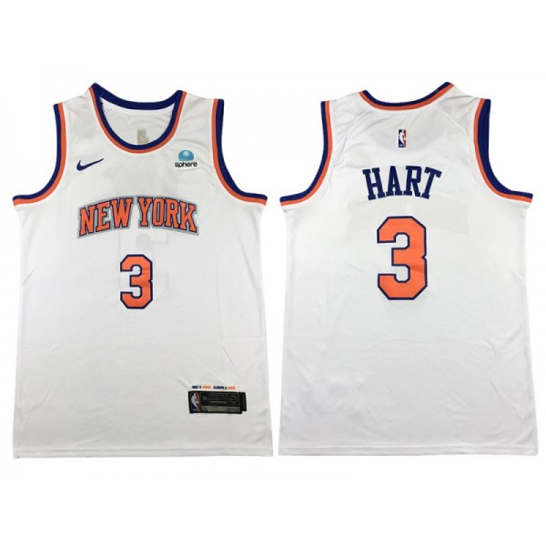 New York Knicks #3 Josh Hart White Swingman Jersey