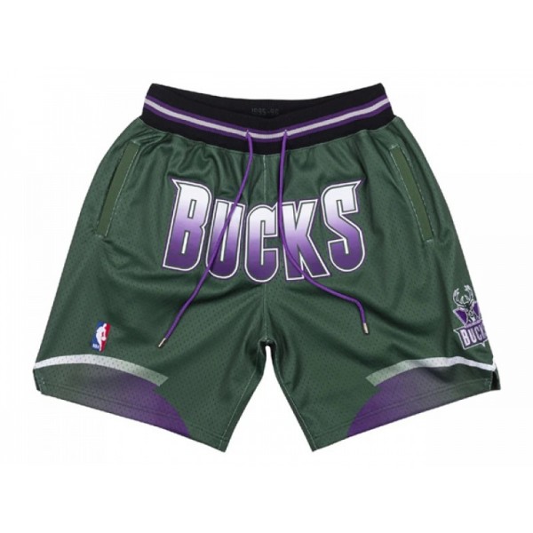 Milwaukee Bucks "Milwaukee" Green Basketball Shorts