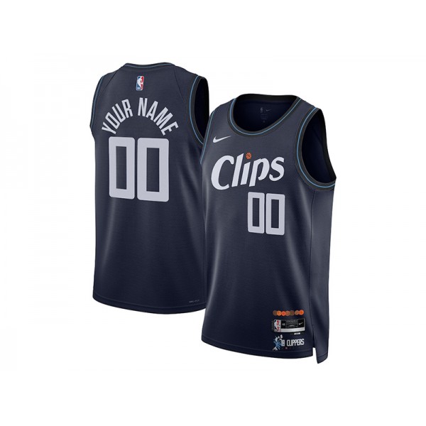 Los Angeles Clippers #00 Navy 2023/24 City Edition Swingman Custom Jersey