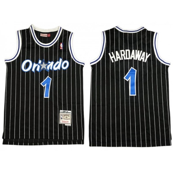 Orlando Magic #1 Anfernee Hardaway Black 1993/94 Hardwood Classics Jersey