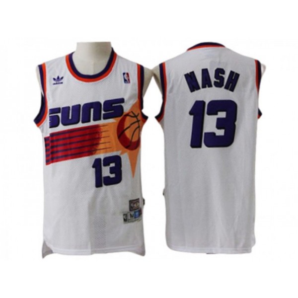 Phoenix Suns #13 Steve Nash White Hardwood Classic Jersey