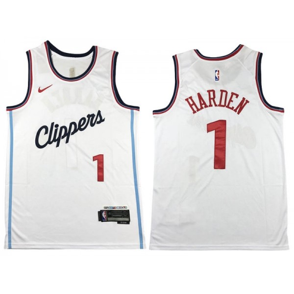 Los Angeles Clippers #1 James Harden White 2024/25 Swingman Jersey