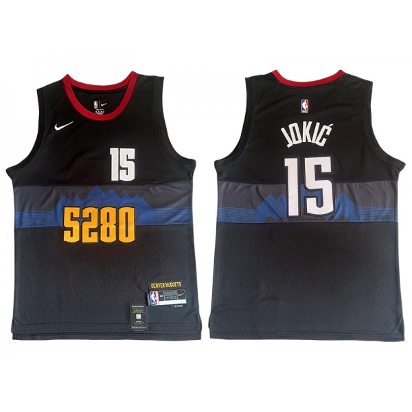 Denver Nuggets #15 Nikola Jokic Black 2023/24 City Edition Swingman Jersey