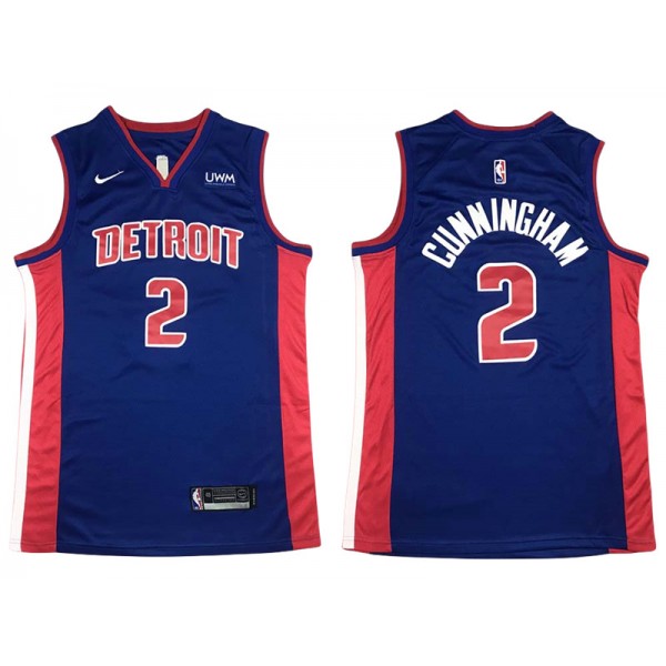 Detroit Pistons #2 Cade Cunningham Blue Swingman Jersey